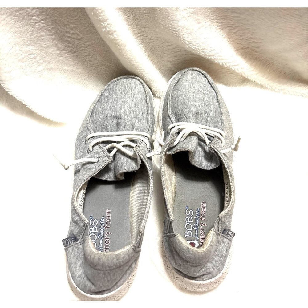 Bob’s by Sketcher women’s 9 Grey Skipper slip-on comfy shoe - Picture 4 of 6